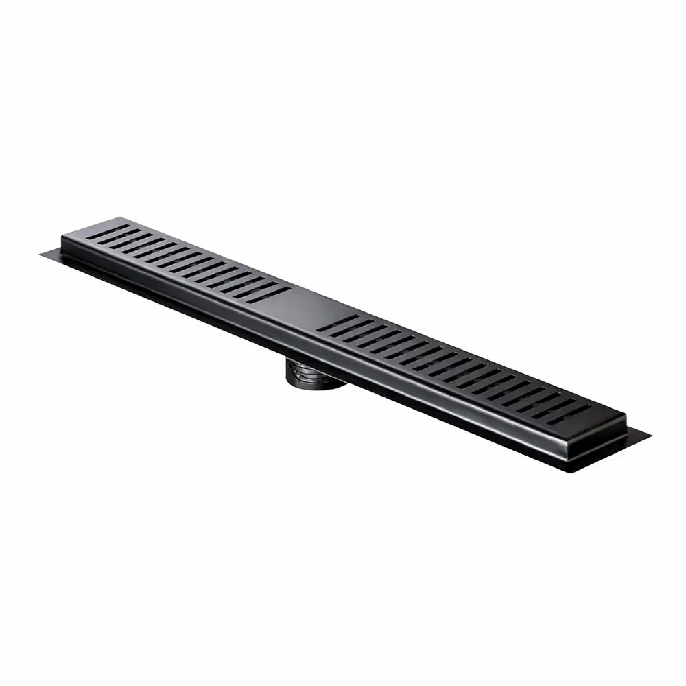 Aquavit Shower Channel with Drainage Black Stainless Steel 500mm