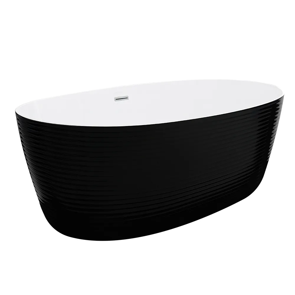 Aquavit Gianna Freestanding Bath Black 1700×800×580mm