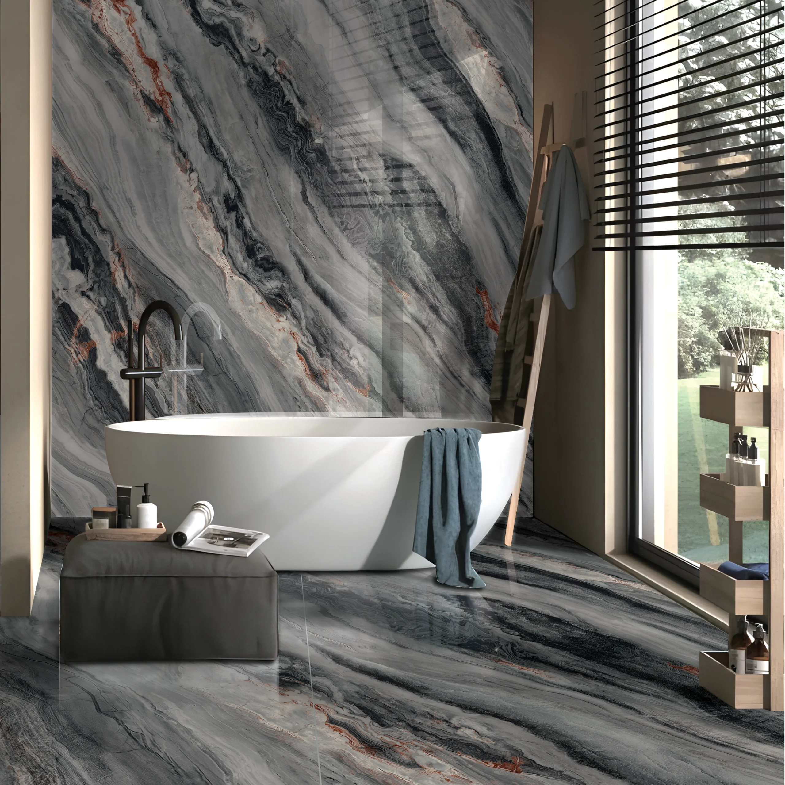 Mako Natural High Gloss Glazed Polished Porcelain 800X2400mm - Image 2