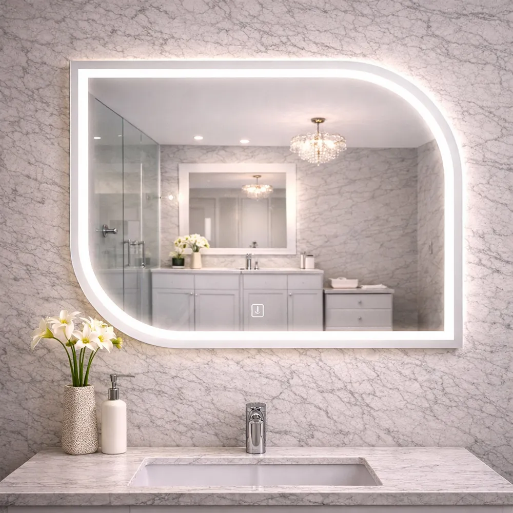 Lunar Led Mirror 3 Colour Light Function 800X600mm