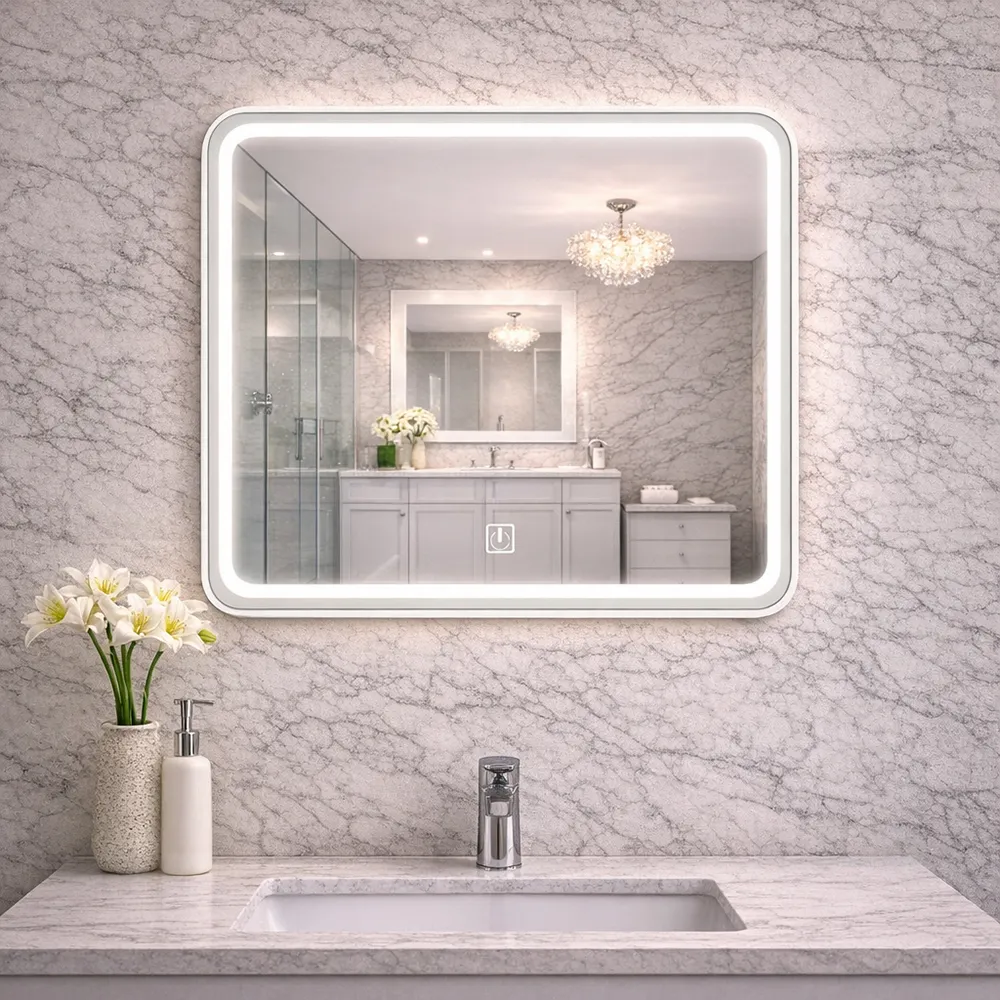 Enzo Led Mirror 3 Colour Light Function 600X600mm - Image 2