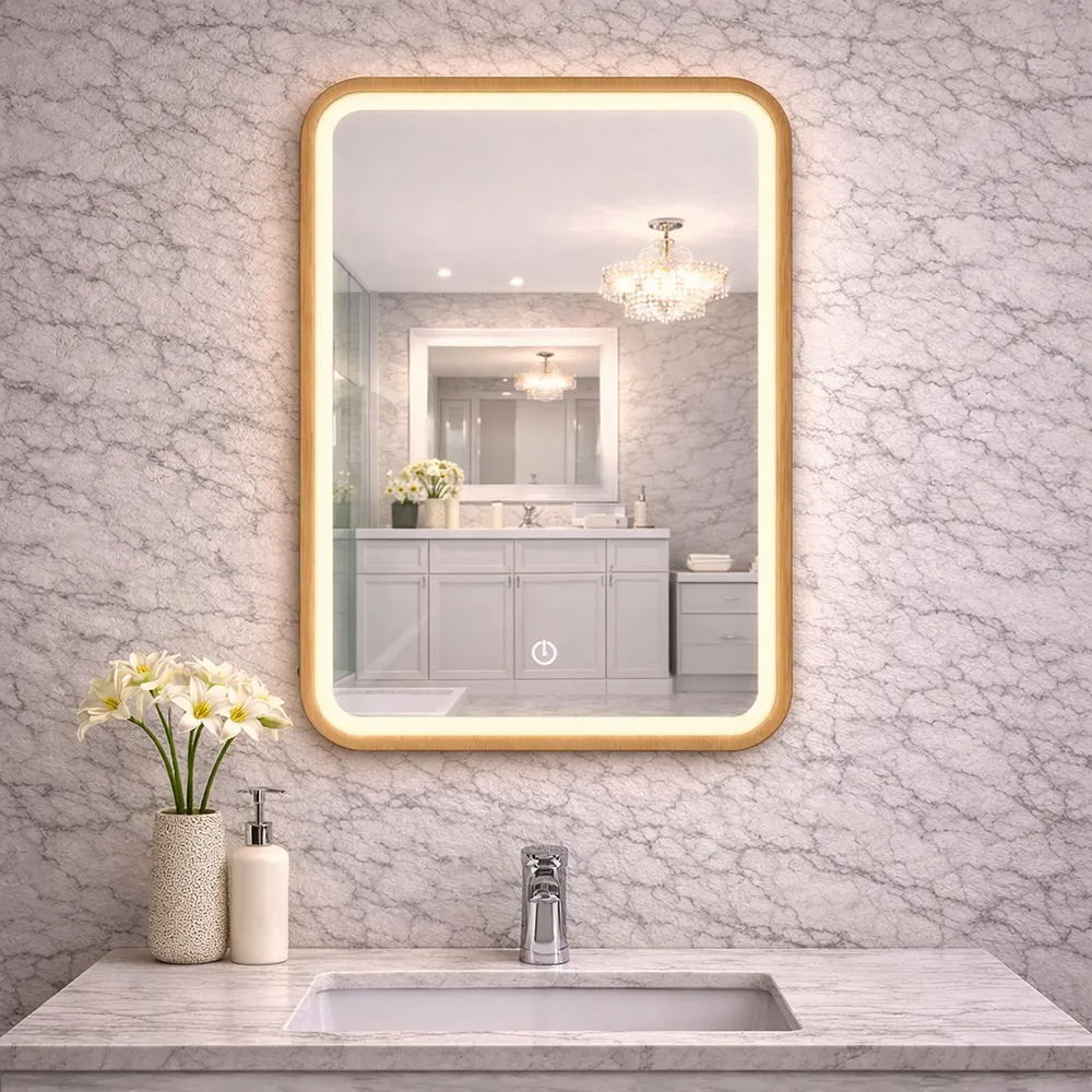 Golden Reflection LED Mirror 600×900mm