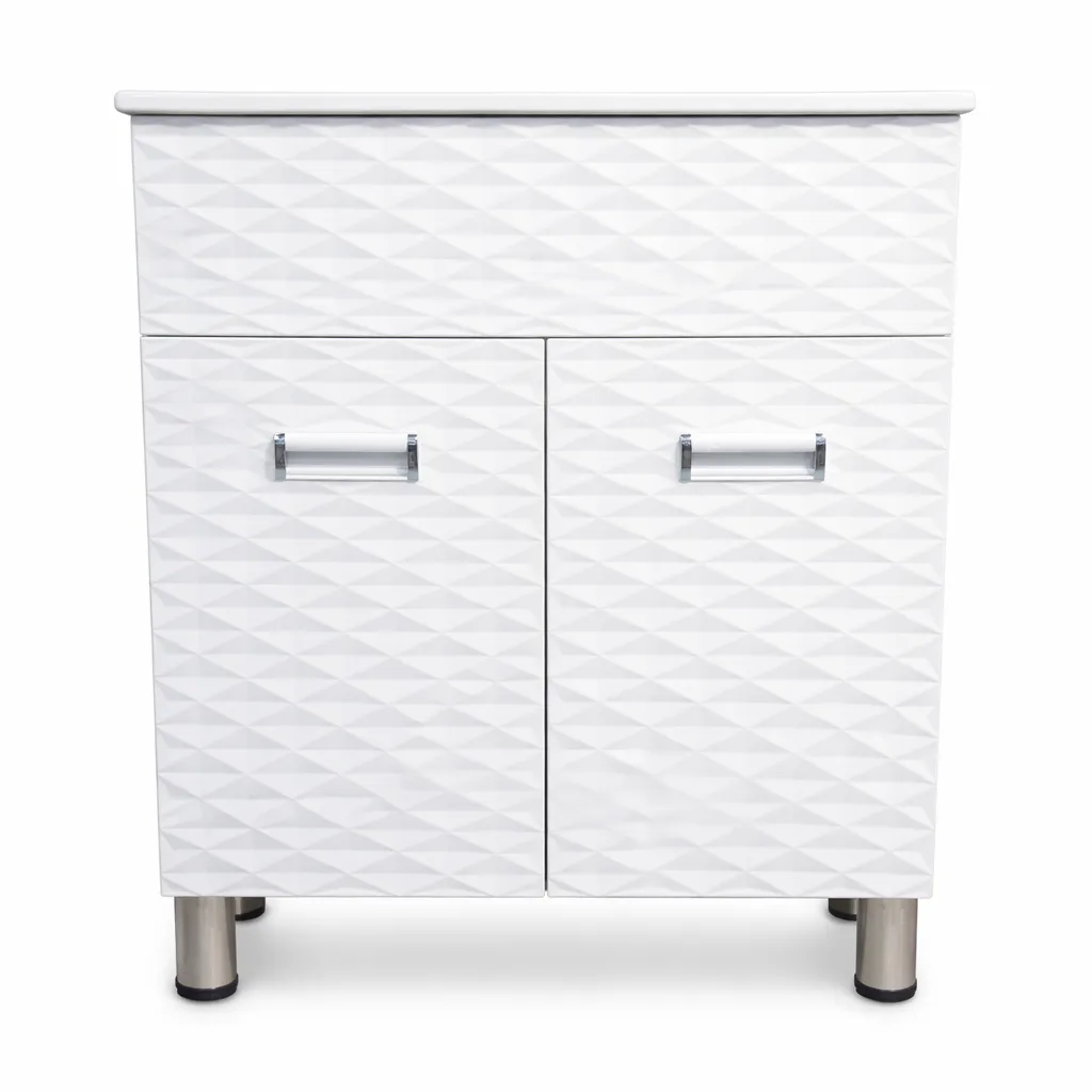 Pixel White Carved Cabinet Set With Pixel Basin Combo 600x450mm - Image 3