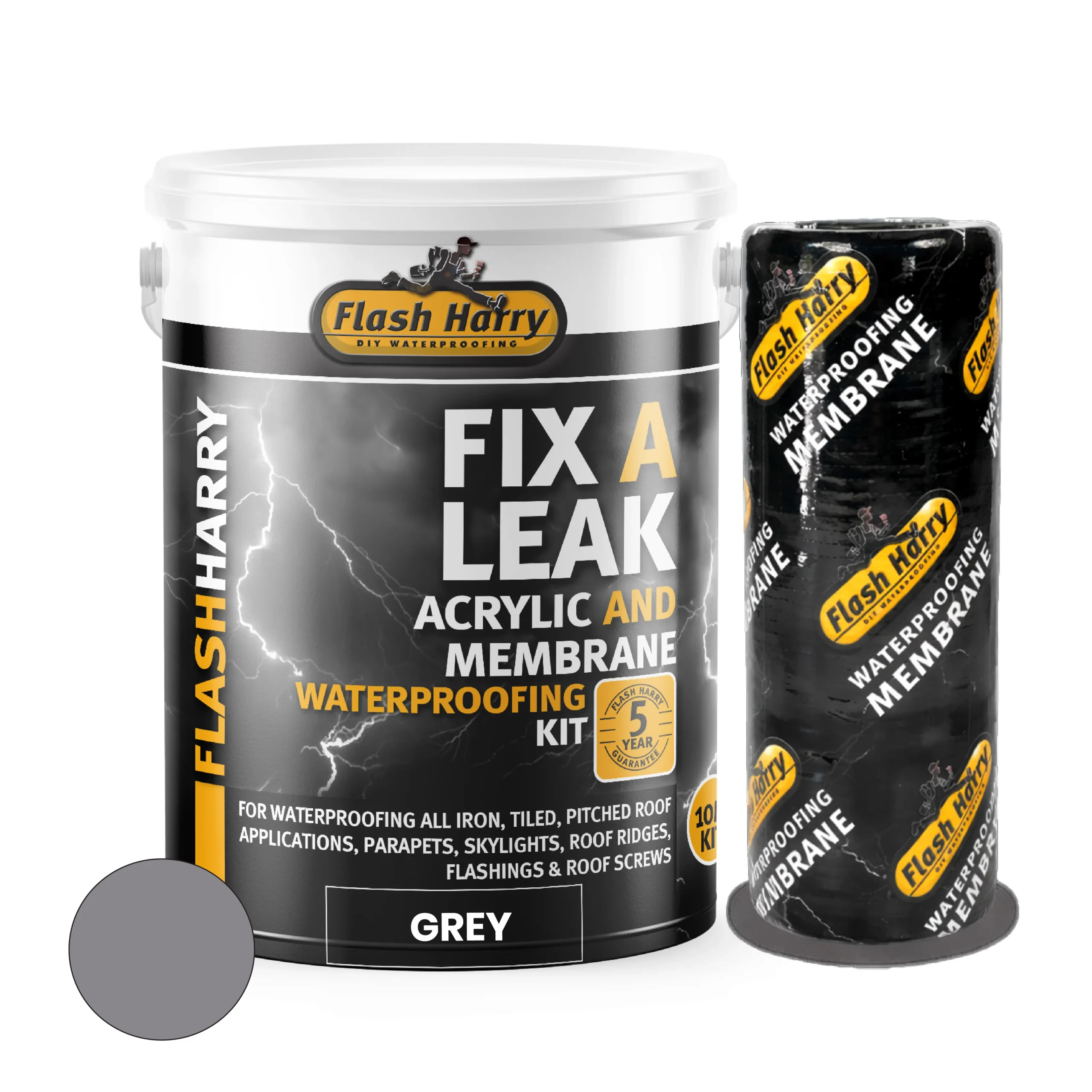 Flash Harry Roofseal Fix A Leak Grey 5L