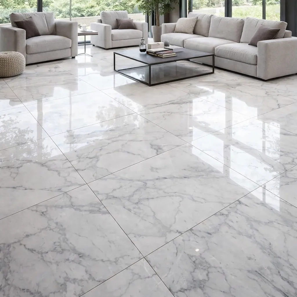 Alcora Blanco Glossy Glazed Porcelain 600X600mm - Image 2