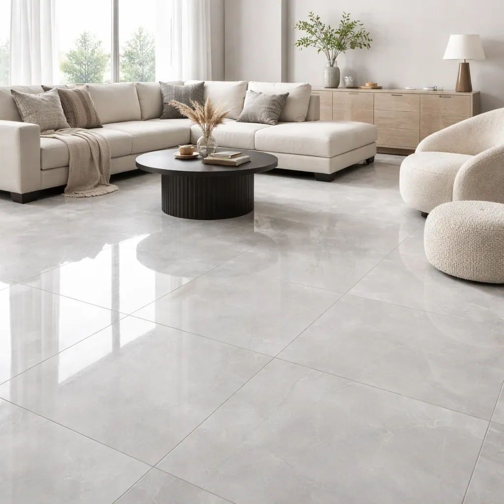 Modena Gris Glazed Glossy Porcelain 600x600mm - Image 2