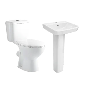 Toilet and Basin with Pedestal