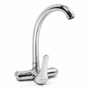 Aquavit Trinity Sink Mixer Wall Type High Rise Swivel Spout Chrome