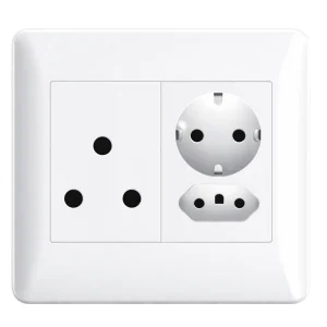 Lesco Single Plug with 2 Pin Schuko Eco White