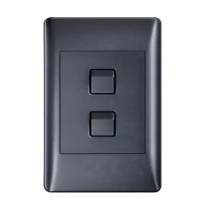 Lesco 2 Lever Light Switch Eco Black