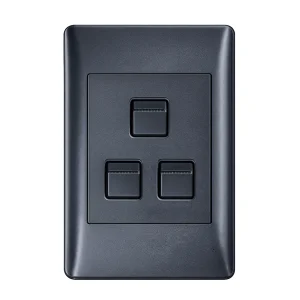 Lesco 3 Lever Light Switch Eco Black