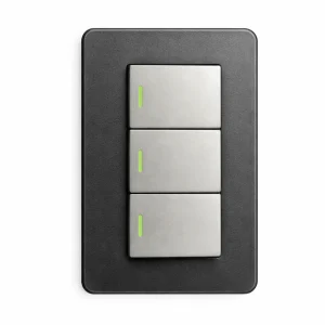 AUS Lux Light Switch 3 Lever Silver Grey