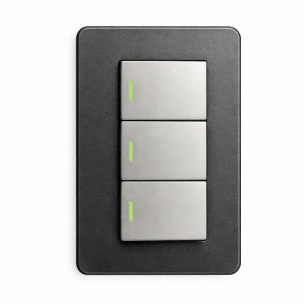 AUS Lux Light Switch 3 Lever Silver Grey – Pulse Tiles