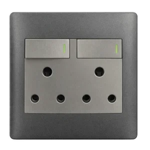 AUS Lux Double Socket Silver Grey