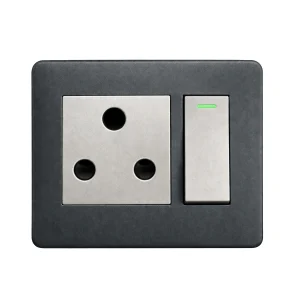 AUS Lux Single Socket 4x2 Silver Grey