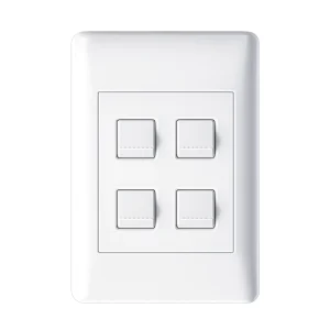 Lesco 4 Lever Light Switch Eco White