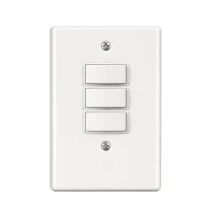 Lesco Light Switch 3 Lever White Steel