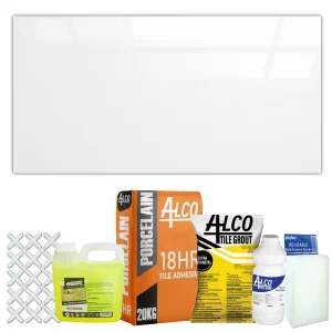 Plain White Porcelain 600x1200 Combo