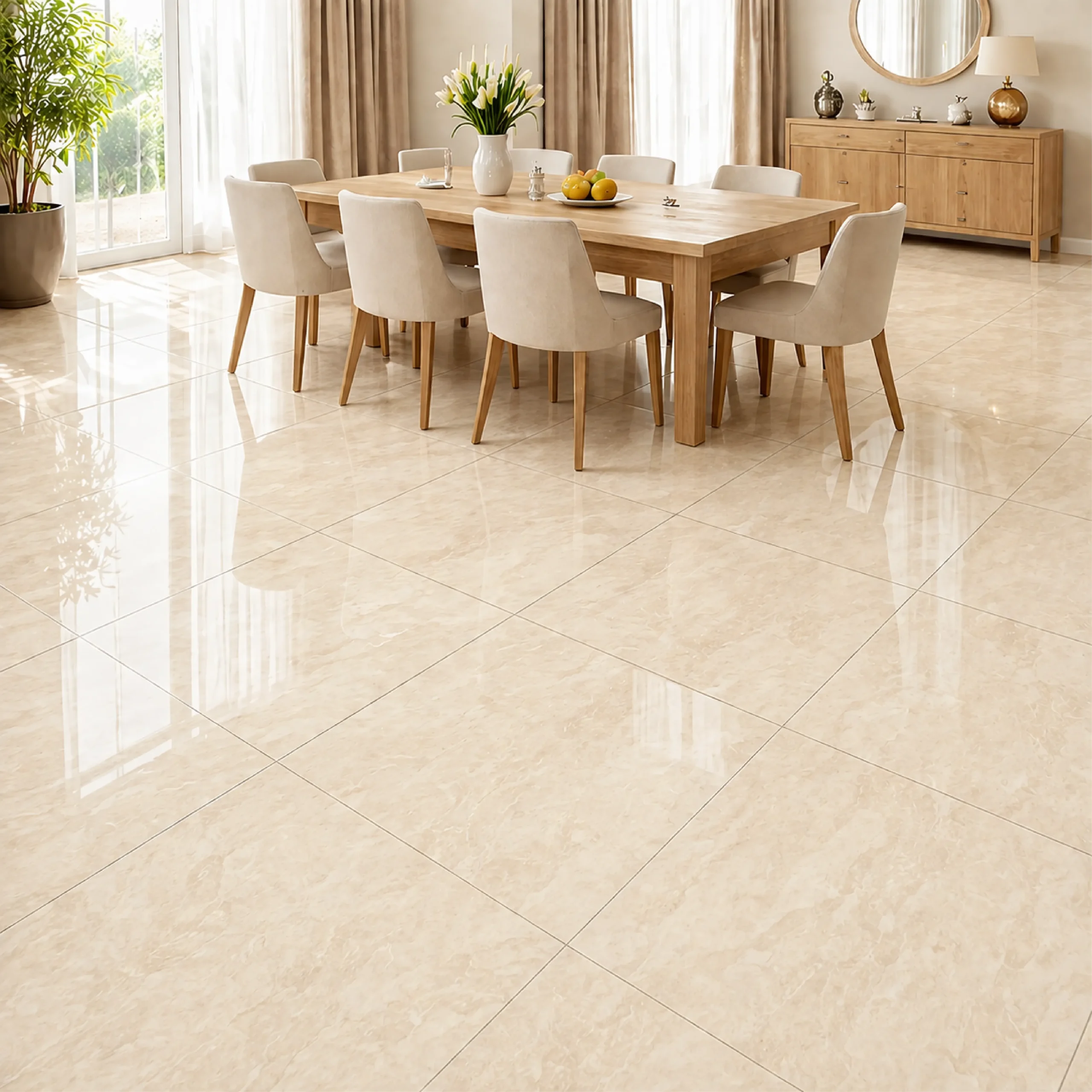 Sisam Beige Polished Porcelain 1St Grade 600X600mm - Image 2