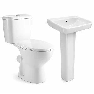 Deluxe Toilet and Basin with Pedestal