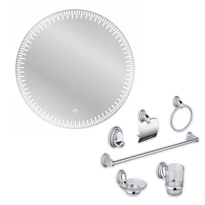Led Mirror and Accessory Set Combo