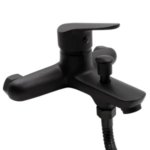 Aquavit Bravino Bath Mixer with hose 35mm Black