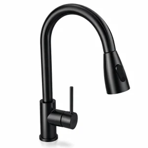 Alco Pull-Out Sink Mixer Stainless Steel Black
