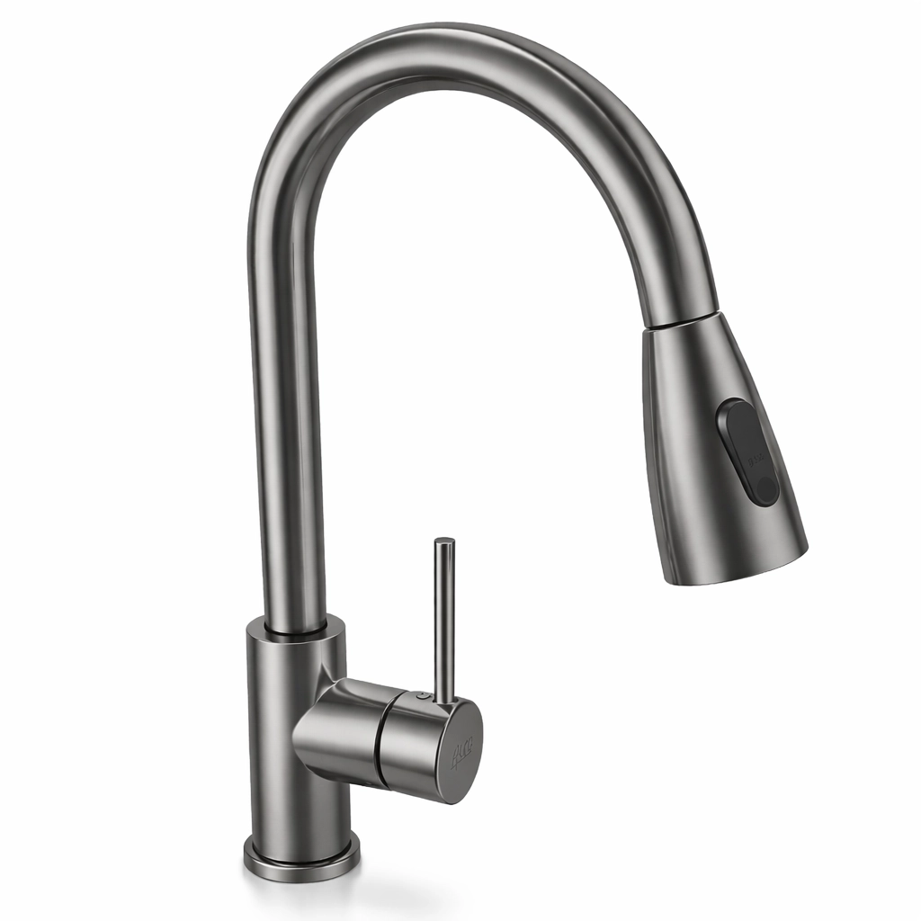 Alco Pull-Out Sink Mixer Stainless Steel Gun Grey