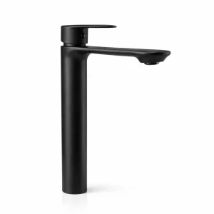 Aquavit Lenoro Basin Mixer Long Body 30mm Black