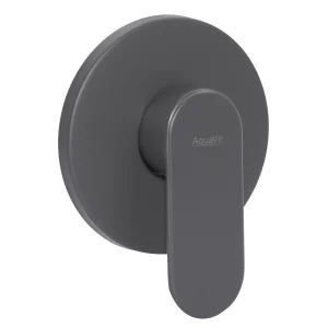 Aquavit Lenoro Concealed Shower Mixer 35mm Gun Grey
