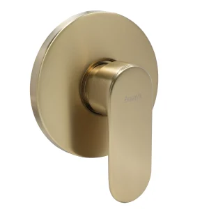 Aquavit Lenoro Concealed Shower Mixer 35mm Brush Gold