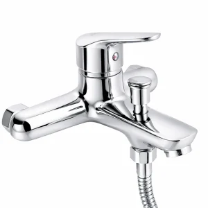 Aquavit Bravino Bath Mixer with hose 35mm Chrome