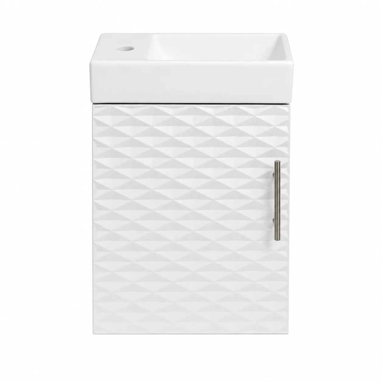 Mosco Carved Cabinet Set With Basin – White Combo 390x220mm