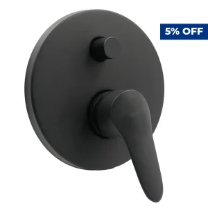 Aquavit Bravino Concealed Shower Mixer with Diverter Black