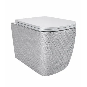 Wall Hung Toilet (Electroplated Silver)