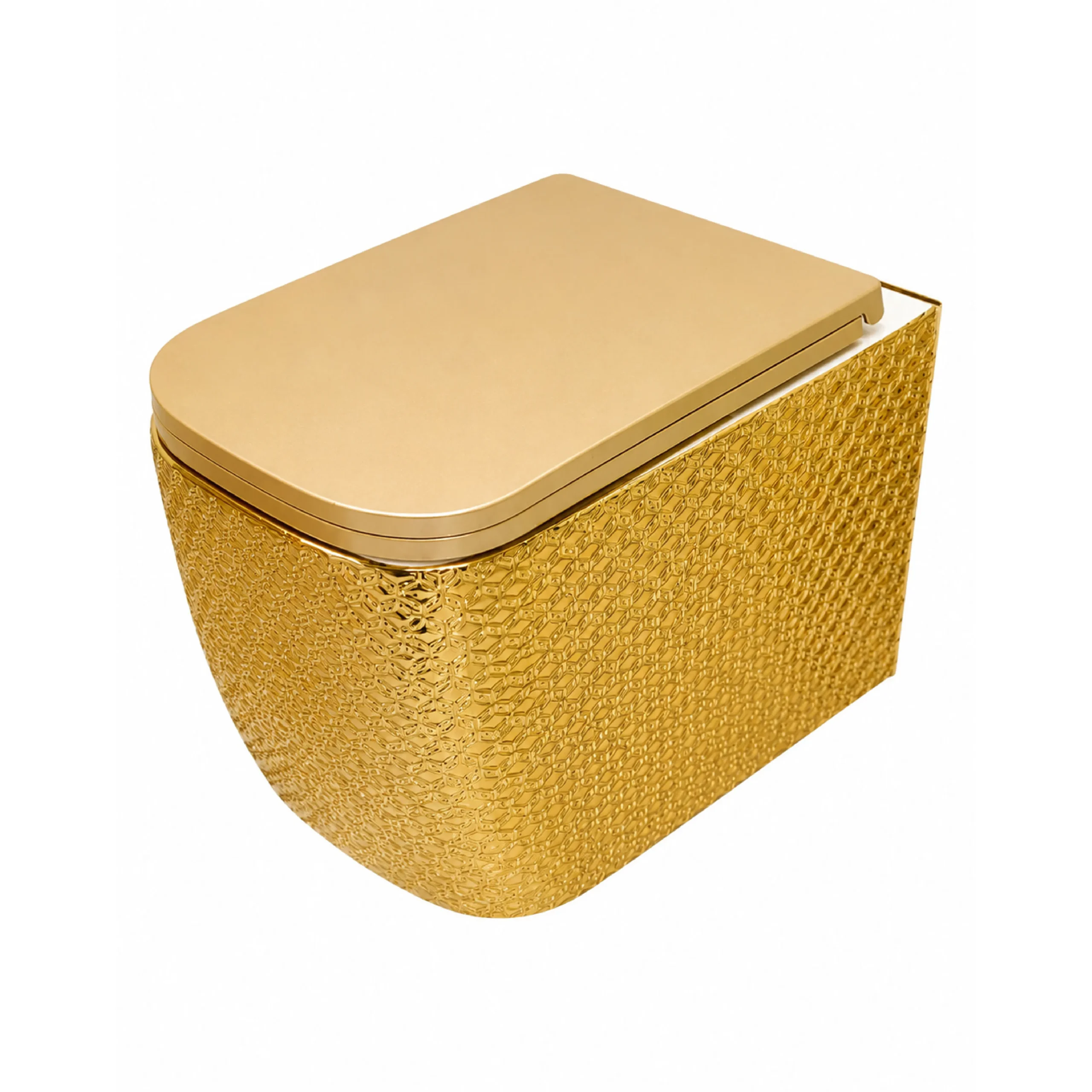Wall Hung Toilet (Electroplated Gold) - Image 2