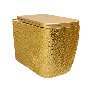 Wall Hung Toilet (Electroplated Gold)