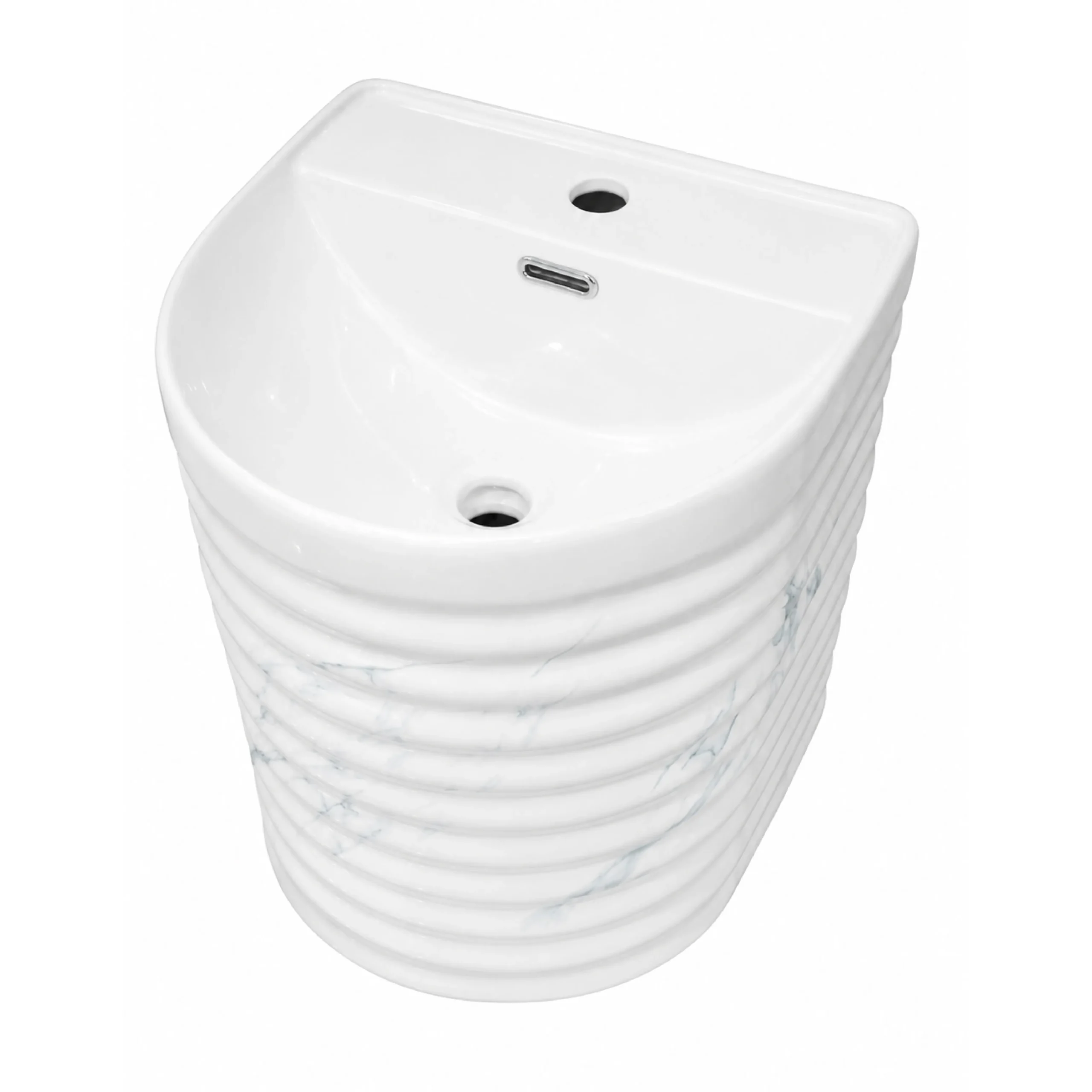 Wall Hung Wash Basin (White Underglaze) - Image 2