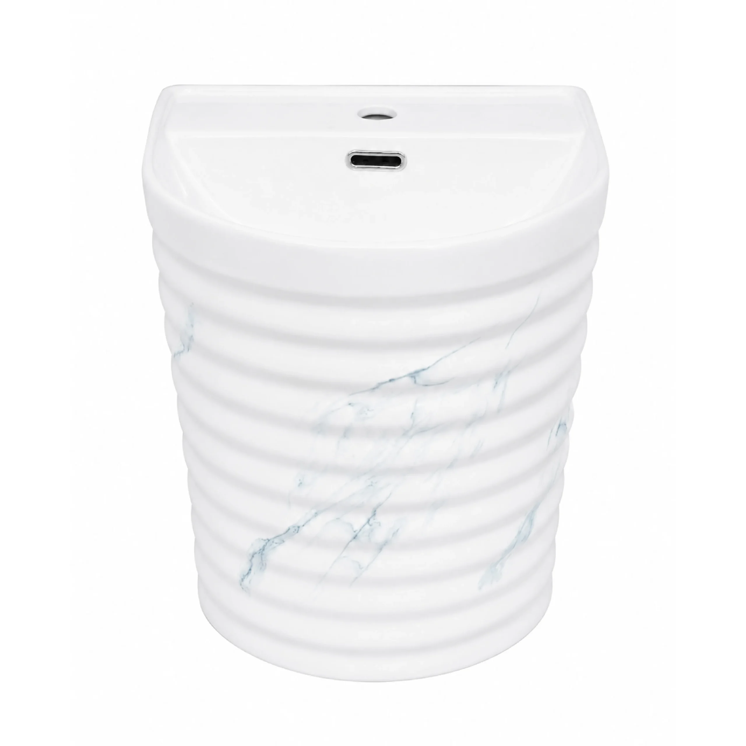 Wall Hung Wash Basin (White Underglaze) - Image 3