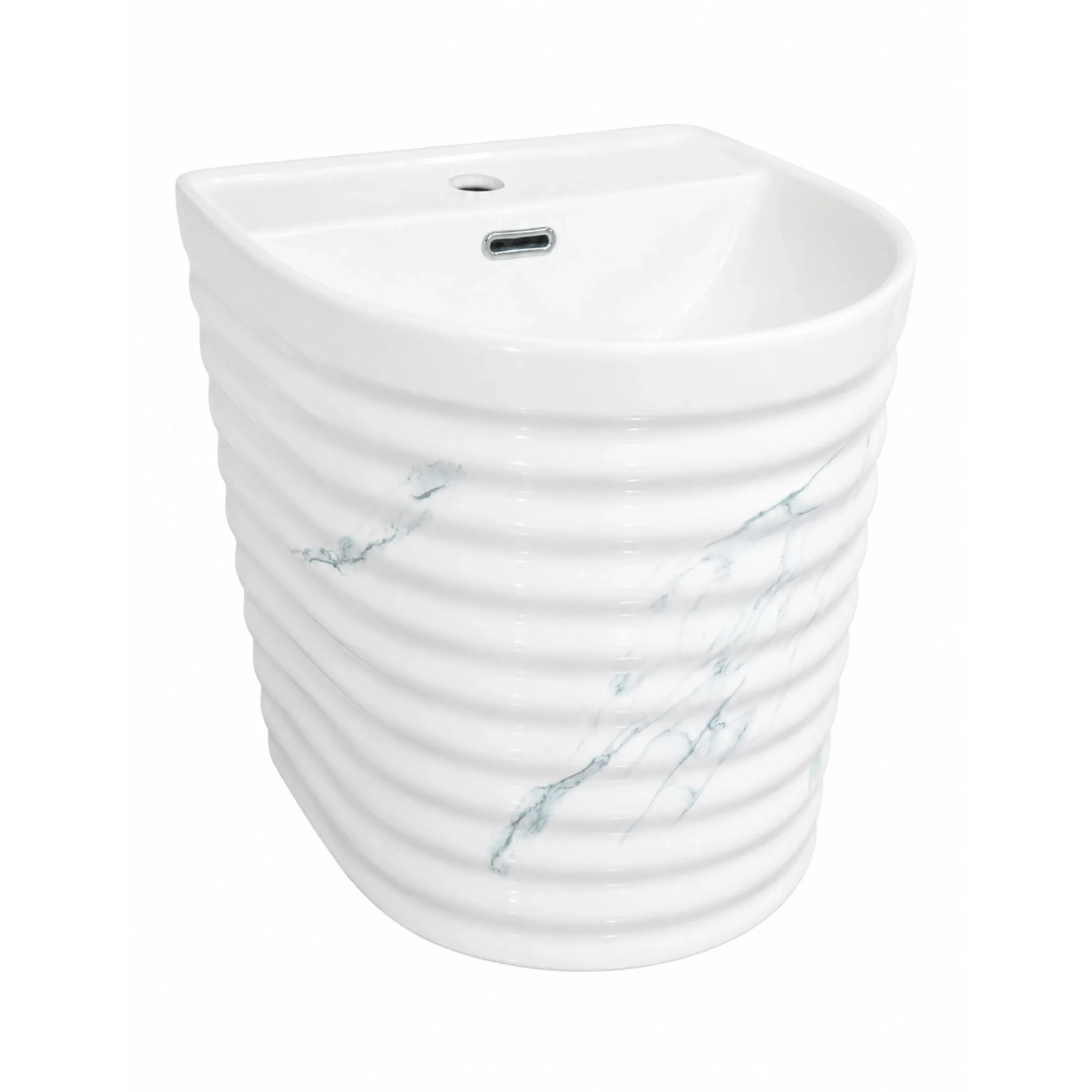 Wall Hung Wash Basin (White Underglaze)