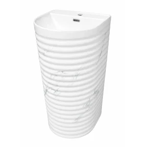 Freestanding Basin (White Underglaze)