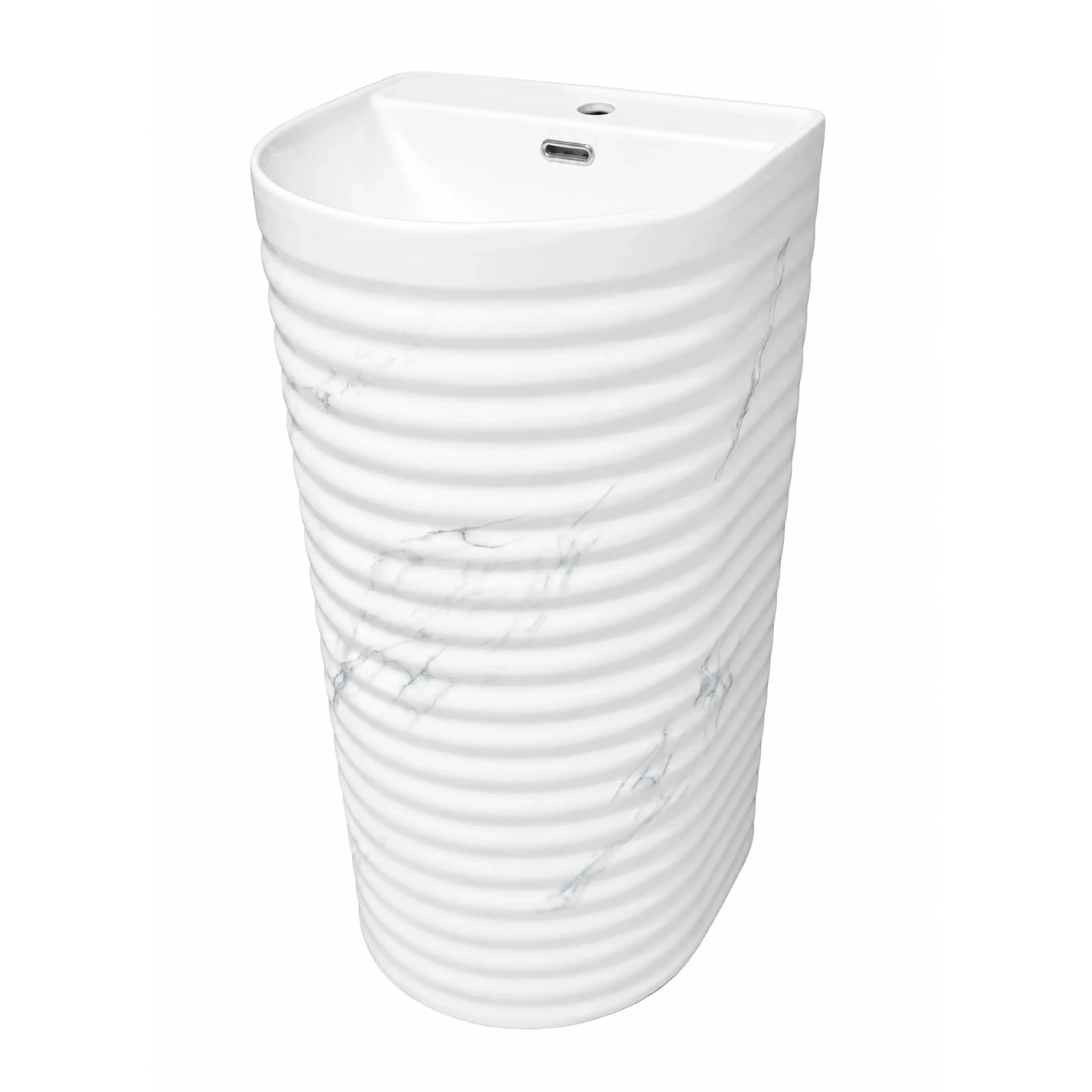 Freestanding Basin (White Underglaze)