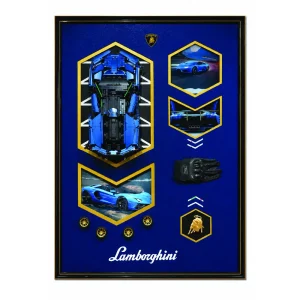 Lamborghini Car Frame Blue 850mmx1150mm