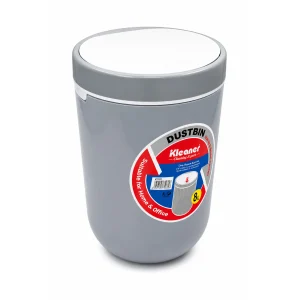Kleaner  8Lt Trash Can Grey