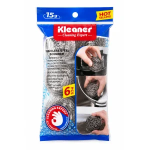 Kleaner Stainless Steel Scourer 6 Pc