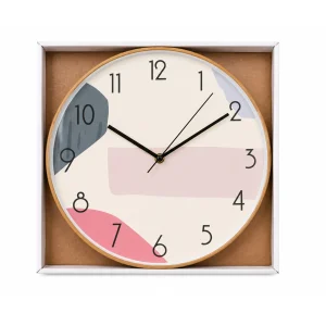 Wall Clock Artistic Background With Black Numbers