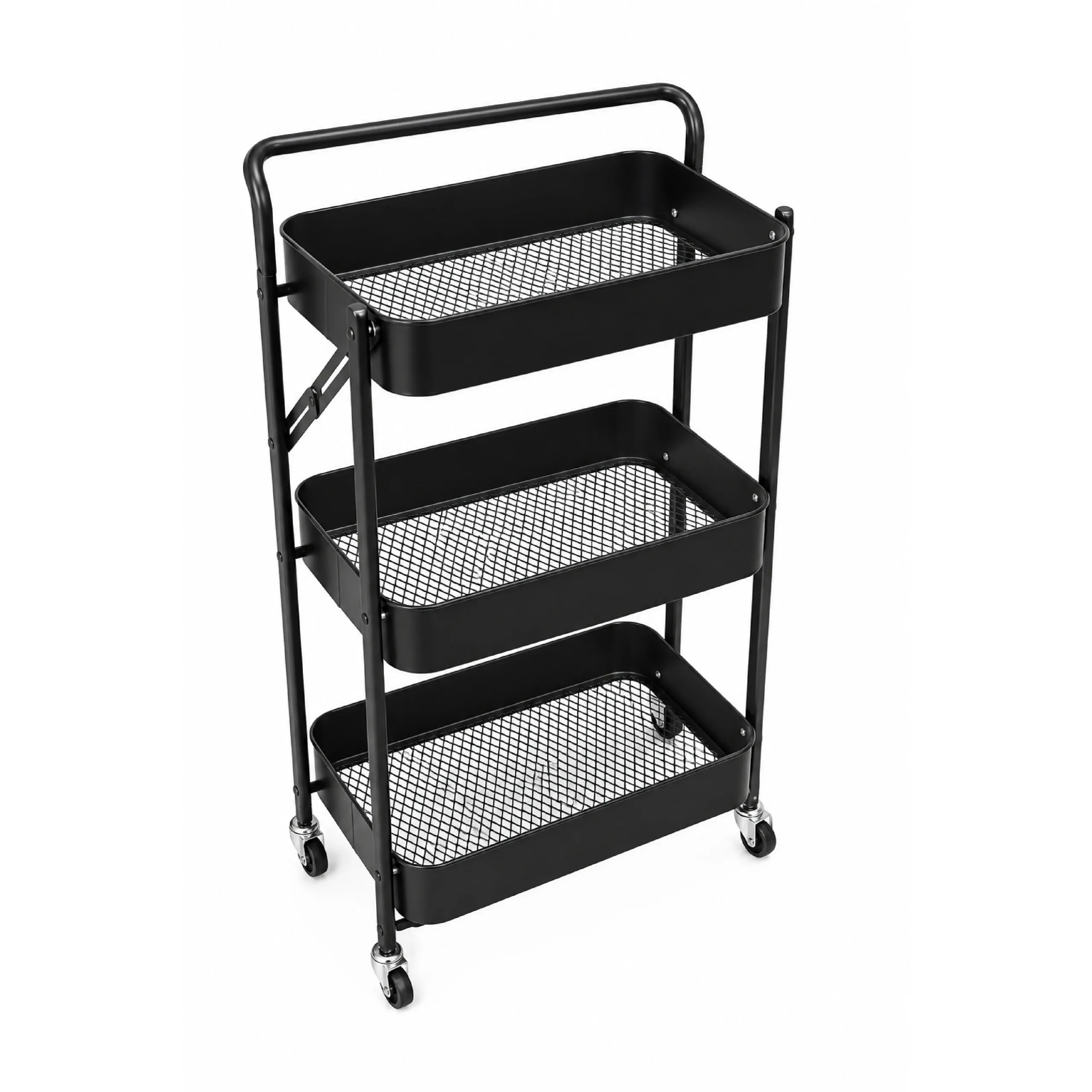 3 Tier Kitchen Trolley - Black