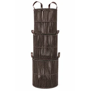 3 Pc Laundry Storage  Round - Mahogany
