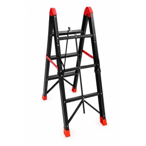 3 Step Multi-Fold A-Shaped Ladder Red and Black