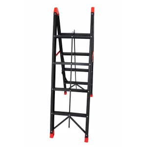 4 Step Multi-Fold A-Shaped Ladder Red and Black